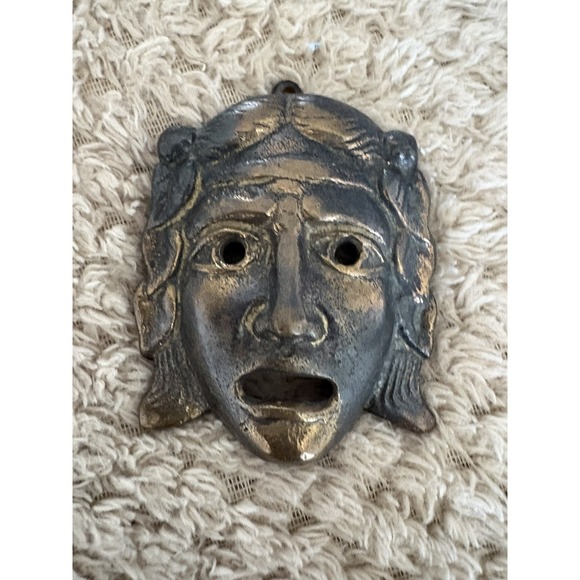 Other - Tragedy Plaster Mask - Ancient Greek Theater Drama Decorative  4" Hanging Decor